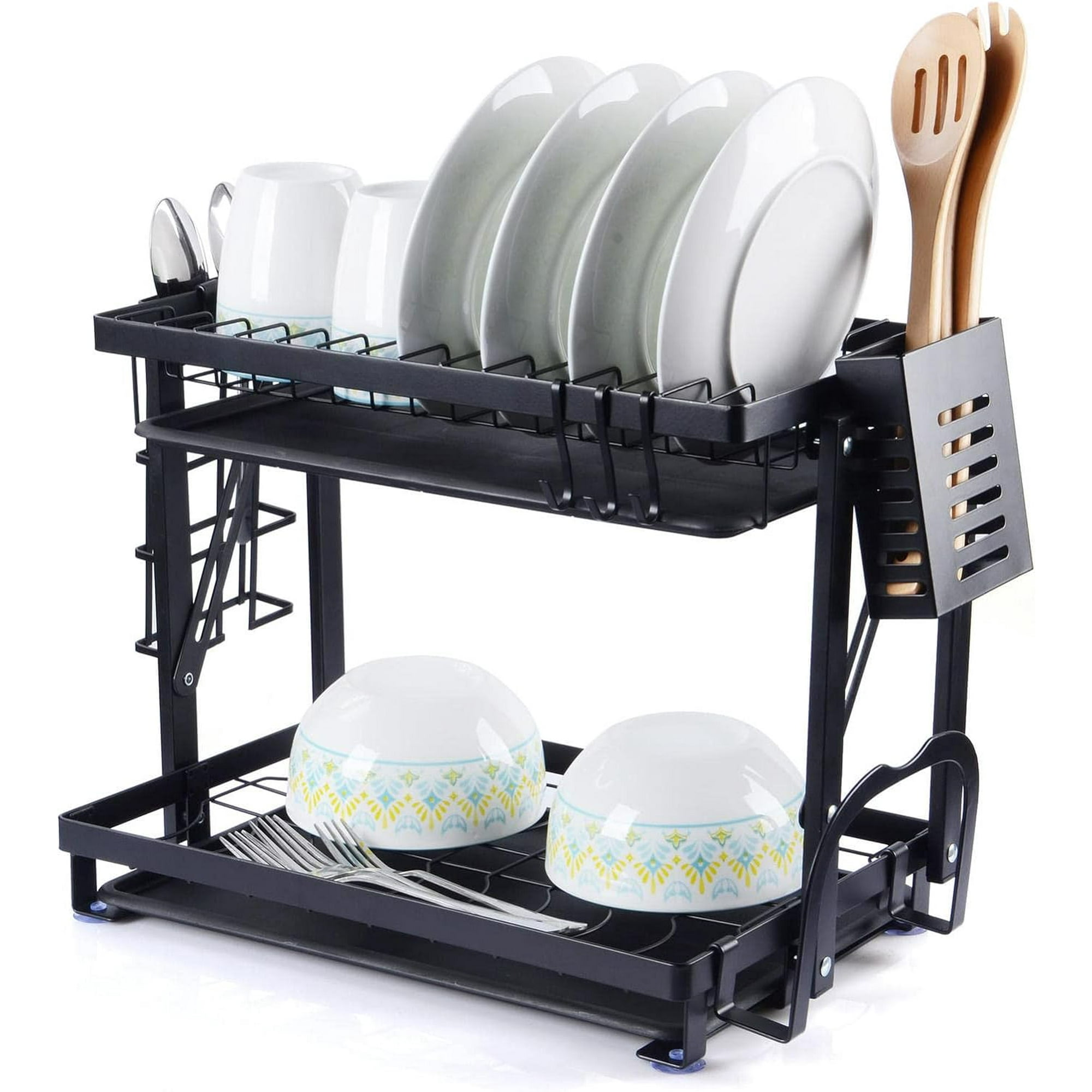 Set of 2 collapsible dish drainers with removable drain hotsell