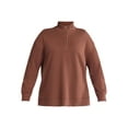 thumbnail image 2 of Terra & Sky Women’s Plus Mixed Media Snap Front, Sizes 0X-5X, 2 of 5