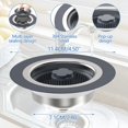 thumbnail image 5 of XYRSRUW Stainless Steel Kitchen Sink Strainer, Upgraded 3-in-1 Kitchen Sink Stopper with Press Button, Efficient Kitchen Sink Drain Basket for Food Waste Collection, 5 of 9