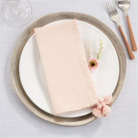 

Saro Lifestyle 9021.RS20S 20 x 20 in. Tassel Design Table Napkins Rose - Set of 4