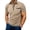 Khaki, variant on CHENHANN Men's Polo Shirt Short Sleeve Button Down T Shirts Lightweight Grey Shirts Men