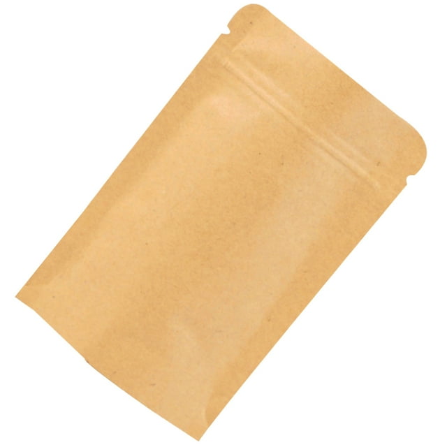 10pcs Resealable Zip Lock Solid Color Kraft Paper bag solid Foil Bag Stand Up Heat Seal Food Grade Pouch
