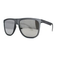 thumbnail image 3 of Polarized Hipster Flat Top Horn Rim Light Weight Slick Sunglasses Slate Silver Mirror, 3 of 4