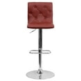 thumbnail image 7 of Contemporary Tufted Vinyl Adjustable Height Barstool with Chrome Base, Set of 2, Multiple Colors, 7 of 7