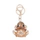 thumbnail image 1 of Llavero de lujo en forma de sapo dorado con decoración de strass de metal, 1 of 1