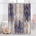 thumbnail image 4 of Style Shower Curtain Grunge Old Blue Brown Arrow Geometric Pattern Shower Curtains for Modern Artistic Bathroom Waterproof Fabric Decor Set with Hooks, 72W x 72H Inch, 4 of 6