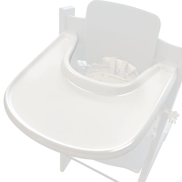 LuQiBabe Bandeja para trona para bebé compatible con la silla Stokke Tripp Trapp (V2 y más allá) con superficie lisa y fuerte potencia de succión hecha de plástico apto para alimentos (BPA BPS BPF sin
