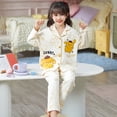 thumbnail image 2 of Anime Sanrioed Kids Pajamas Cinnamoroll Kuromi Hello Kitty Spring Kawaii Girl Cotton Sleepwear Parent-Child Loungewear Homewear, 2 of 5