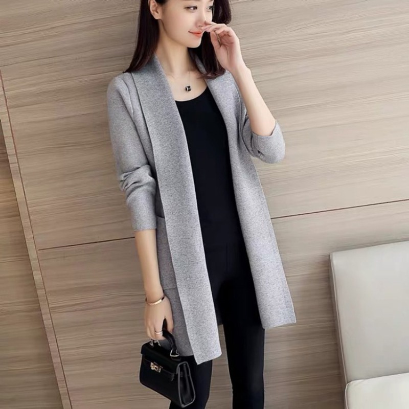 Koodred Womens Casual Work Office Open Front Long Sleeve Lightweight Loose Fit Blazer Jacket Cardigan Suit