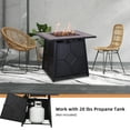 thumbnail image 3 of Afterglow Outdoor 28" Propane Fire Pit Table for Outside Patio Backyard Garden | Terra Fab Top & Steel Base, 3 of 7