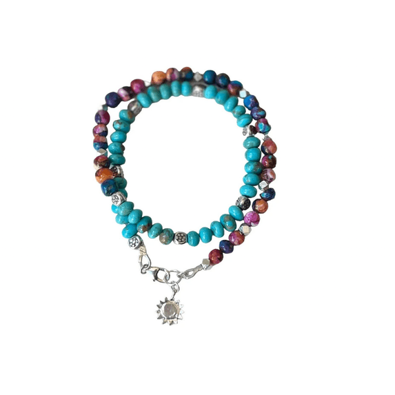 Colorful Kingman Mine Wrap Bracelet