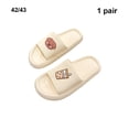 thumbnail image 3 of Minnieouse Zapatilla de plataforma con punta abierta para mujer, elegante y duradera, y gruesa, para hombre, con punta, para verano, para Calzado Blanco 42/43.1, 3 of 6