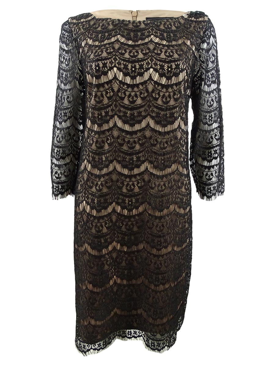 jessica howard scalloped lace shift dress