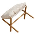 thumbnail image 1 of Foldable X Leg Soft Cushioned Foot Stool Multifunctional Foot Rest with Soft Cushion, 1 of 7