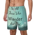 thumbnail image 2 of Uemuo Not All Those Who Wander Are Lost1 Pattern Mens Swim Trunks Quick Dry Board Shorts with Mesh Lining, Stretch Beach Shorts Quick Dry No-Chafing Board Shorts-X-Large, 2 of 9