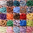 thumbnail image 2 of Cuentas de piedra natural, jaspe de lava, ojo de tigre, cuarzo, ágata, cuentas redondas sueltas para hacer joyas, accesorios de pulsera DIY, 4-12 mm, 2 of 5