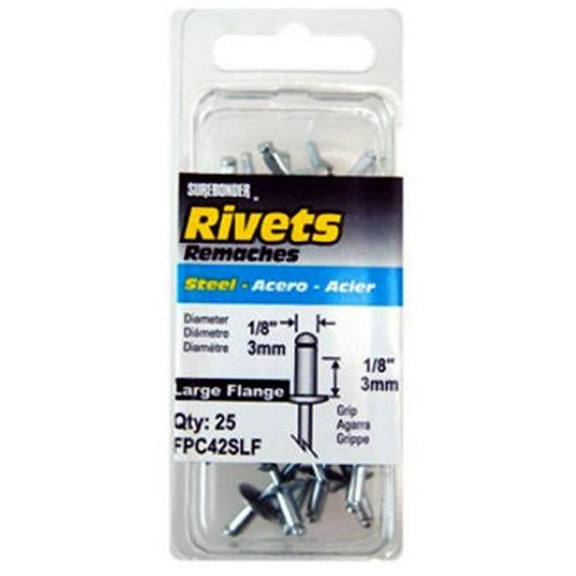 FPC FPC42SLF Surebonder 25 Pack Steel Short Large Flange Rivet