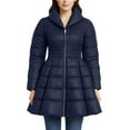 thumbnail image 2 of Womens Premium Lightweight Puffer Jacket Blue Quilted Down Winter Coat-S, 2 of 9
