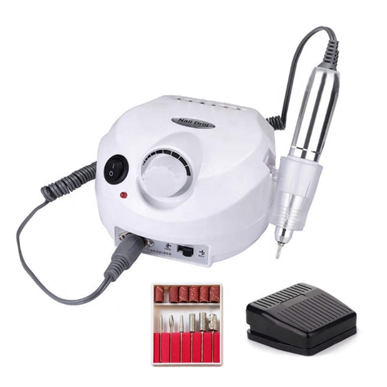 35000 RPM Electric Nail File, Professional Handle Electric Nail Drill Polish Machine, Manicure Nail Drill Set Tools