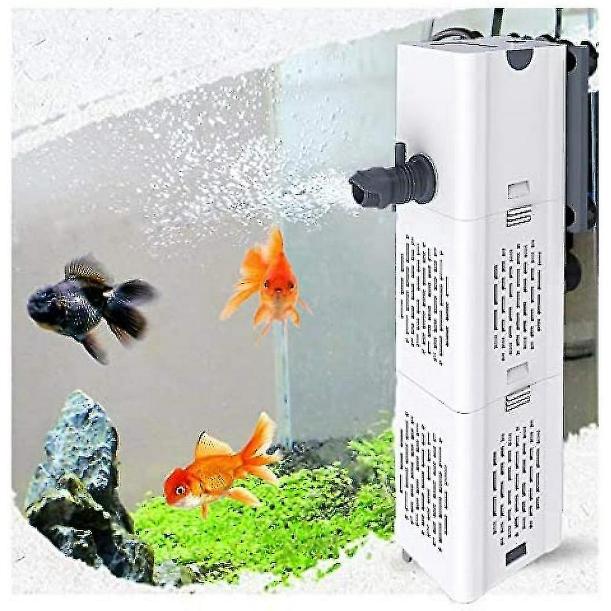 Ultra Quiet Fish Tank Filter 4 in 1 Internal Aquarium Filter 500 1800l h Submersible Water Pump Oxygen Aeration Wave Maker Water Change For Bet Discou