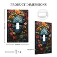 thumbnail image 3 of KLL Butterfly Flower Skull A Pattern Electrical Outlet Covers, 3" x 5" 1 Pack Electric Receptacle Plug Covers for Decorator Receptacle Outlet & Switch-Style T, 3 of 6