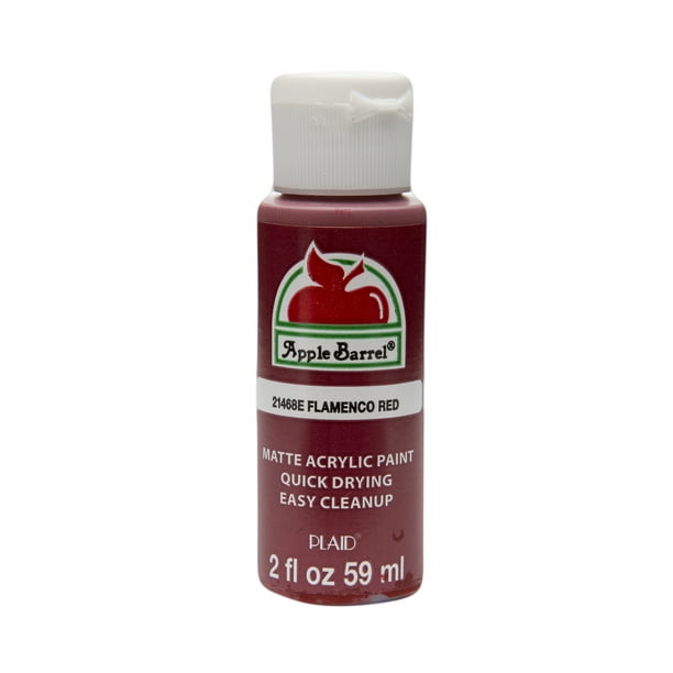 Apple Barrel Matte Finish Flamenco Red Acrylic Craft Paint, 2 Fl. Oz