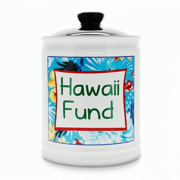 Cottage Creek White Ceramic Hawaii Fund Piggy Bank