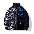 thumbnail image 3 of Ropa informal de algodón de invierno para hombre, ropa de calle Harajuku, chaqueta con estampado de gatito, chaquetas frías para hombre, abrigos tipo parka, abrigos fríos para hombre, 3 of 4