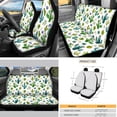 thumbnail image 3 of Yuyamidu Green Cactus Car Seat Cover Set 16 Pieces Steering Wheel Cover Seat Belt Strap Pads Sun Visor Car Coasters Wrist Key Chain Handbrake Gear Shift Knob Cover Chapstick Holder Keychain, 3 of 7