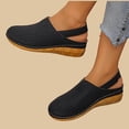 thumbnail image 5 of Wensltd Women Comfy Slingback Sandals Solid Color Soft Lightweight Adjustable Buckle Walking Shoes Casual Summer Loafers All Season, 5 of 7
