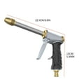 thumbnail image 3 of All-Metal High Pressure Garden Hose Nozzle – Adjustable Car Wash Spray Gun with Long Reach, Ergonomic Grip, Fits 3/4” Hose – Portable Water Jet for Cleaning & Irrigation, 3 of 5