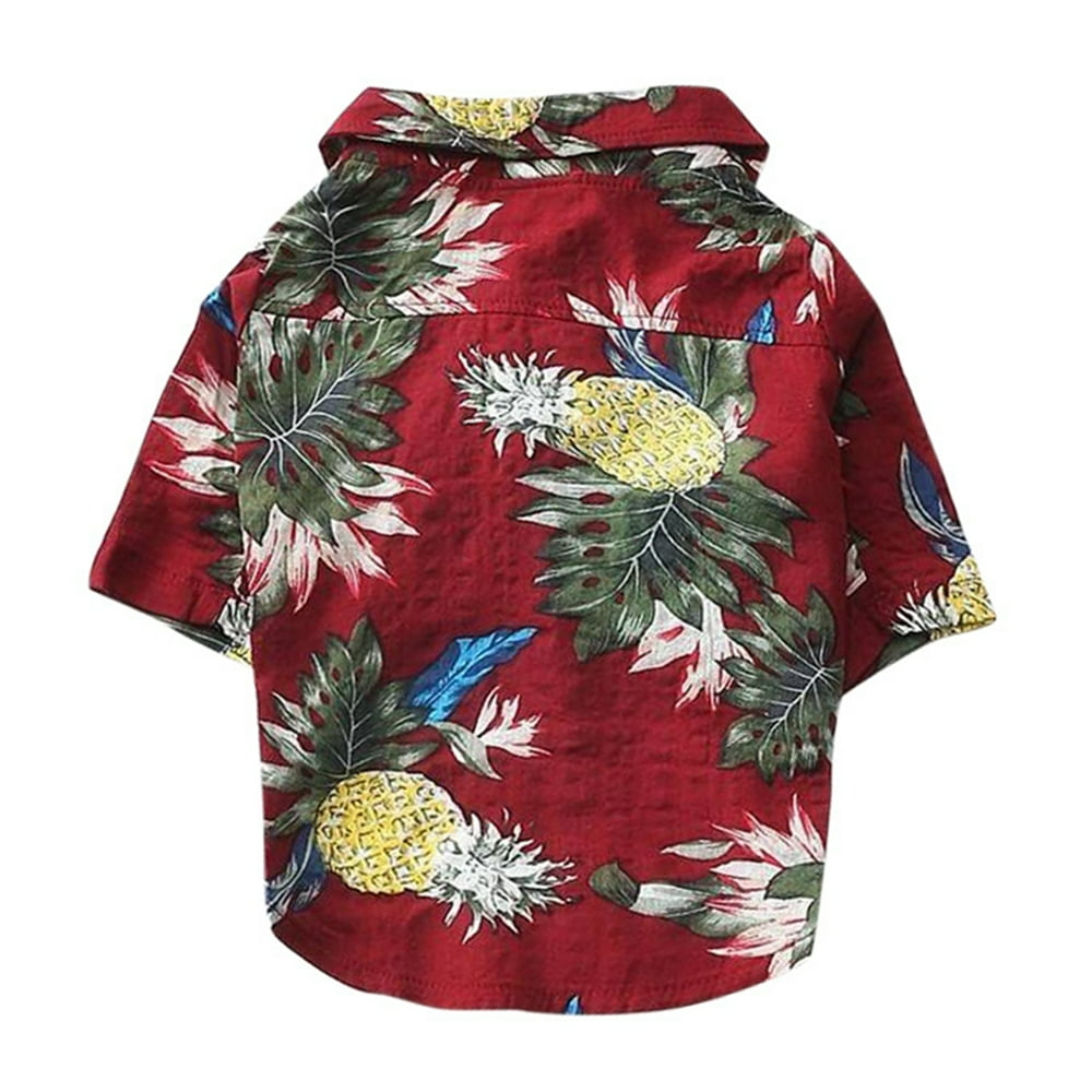 Summer Hawaiian Shirt for Pet Dogs Small to Medium, Chiffon Short