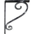 thumbnail image 2 of Ekena Millwork 1 1/2"W x 7 1/2"D x 10"H Edwards Wrought Iron Bracket, (Single center brace), Antiqued Silver, 2 of 10
