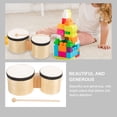 thumbnail image 3 of OUNONA Drum Hand Percussion Instruments Wooden Rhythm Instrument 1 Set, 3 of 5
