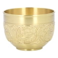 thumbnail image 2 of Brass Tea Cup, Flat Bottom Vintage Multipurpose Embossed Tea Cup Exquisite  for Home, 2 of 8