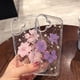 thumbnail image 5 of Funda de lujo con purpurina y flores secas reales para iPhone 16, 15, 14, 13, 12 Pro Max, 16Pro, silicona suave epoxi transparente para iPhone 15, 5 of 5
