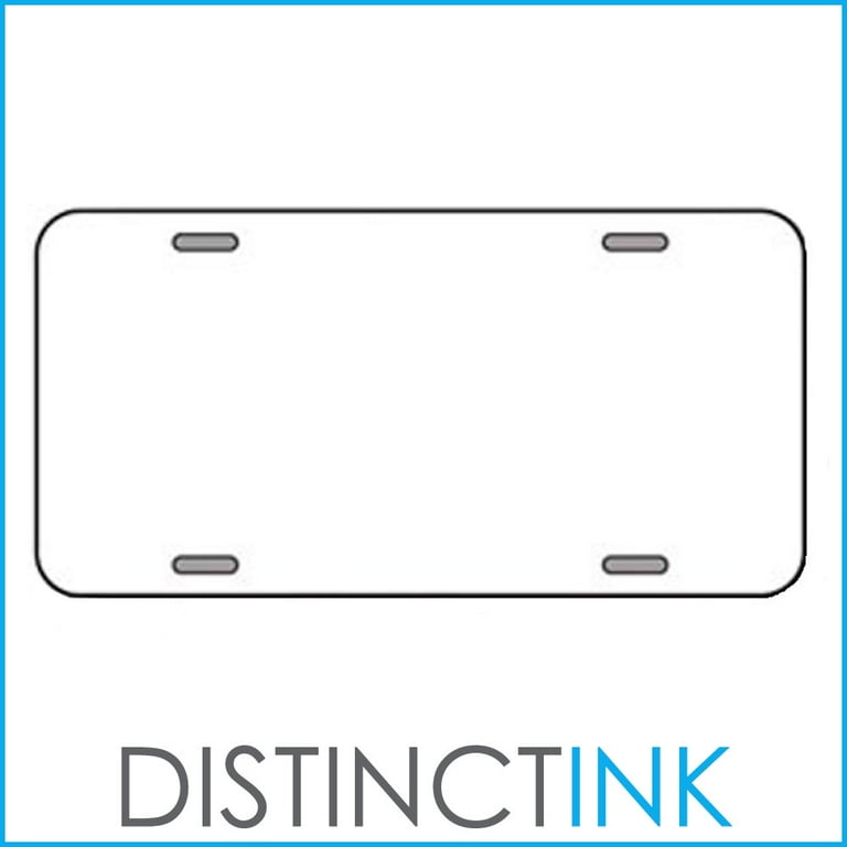 DistinctInk Custom Aluminum Vanity License Plate for Front of Car
