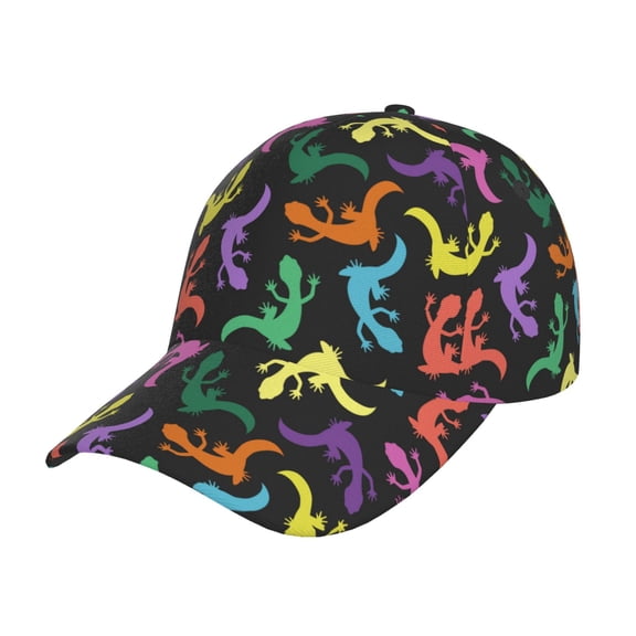 Kdxio Unisex Colorful Lizards Pattern Baseball Cap Unisex Washed Classic Adjustable Hat