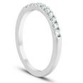 thumbnail image 3 of Pompeii 1/4 Ct Diamond Wedding Ring 10K White Gold Womens Stackable Anniversary Band, 3 of 4
