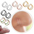 thumbnail image 2 of 2pcs Double Nose Rings For Pierced Noses Spiral Nose Rings For Girls, Nostril Piercing Jewellery, 2 of 5