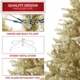 thumbnail image 4 of Árbol de Navidad Casafield Champagne Gold Tinsel de 6 pies con soporte, 4 of 7