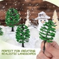 thumbnail image 6 of TABLZONE Miniature Green Plastic Model Trees for Diorama, Train Layout, Landscape Scene Accessories, 6 of 6