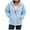 Light Blue, variant on QQAMB Oversized Sweatshirts for Women Zip Up Hoodie Casual Long Sleeve Fleece Jacket Lightweight Fall Hoodies with Pockets