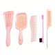 thumbnail image 1 of 5pcs Light Pink Hair Brush Set Anti Static Hairdressing Comb Rat Tail Comb Detangling Hair Brush Hairdressing Comb Kit For All Hair Types, 1 of 4