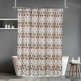 thumbnail image 6 of Yesfashion Extra Long Shower Curtain, Geometric Pattern Heavy Duty Farmhouse Fabric Shower Curtain for Bathroom, 6 of 6
