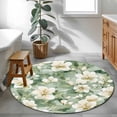 thumbnail image 3 of Round Rugs 3.3Ft, Sage Green Spring Floral Round Area Rug Washable Indoor Throw Carpet, Summer Botanical Farmhouse Soft Non Slip Circle Rug for Laundry Room Patio Home Decor Aesthetic, 3 of 8