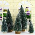 thumbnail image 3 of Mini Artificial Christmas Tree Frosted Christmas Tree Desktop White Cedar - 6pcs, 3 of 8