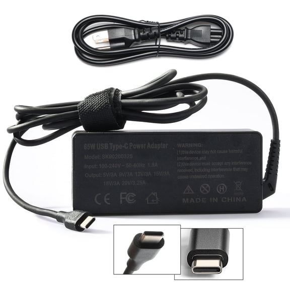 65 W 20V 3.25A USB Type C AC Adapter for Lenovo ThinkPad ADLX65YDC2A ThinkPad X280 X380 X390 L390 E480 Laptop Charger