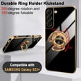 thumbnail image 3 of for Samsung Galaxy S22 Plus Case with Magnetic Ring Holder Soft TPU Electroplated Cover Shockproof Scratchproof Kickstand Slim Protective Phone Case for Galaxy S22+ Black, 3 of 12