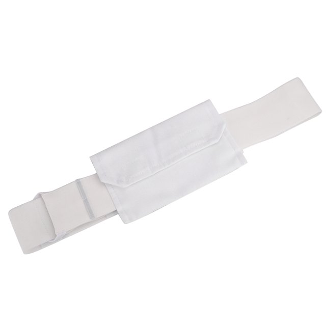 Ceinture de Dialyse Péritonéale, Ceinture de Dialyse Péritonéale Réglable avec Sac Ceinture de Taille Réglable, Durable pour Hommes Femmes Stabilisation Blanc